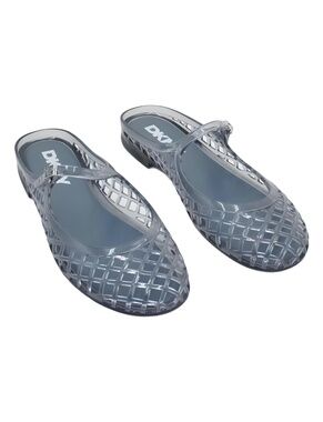 DKNY Louey Jelly Mary Jane Flats Slate Blue Size 9M